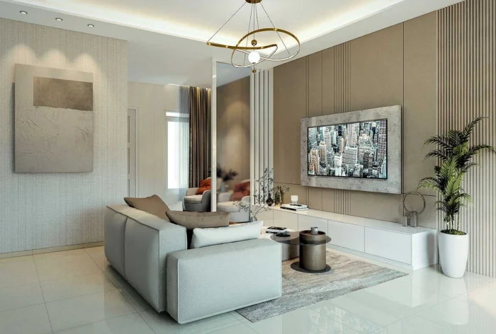Desain interior rumah Mediterania yang hangat dan lembut dari cluster Signature di Serpong Natura City
