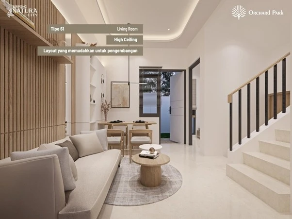 Contoh inspirasi desain open floor plan dari cluster Serpong Natura City