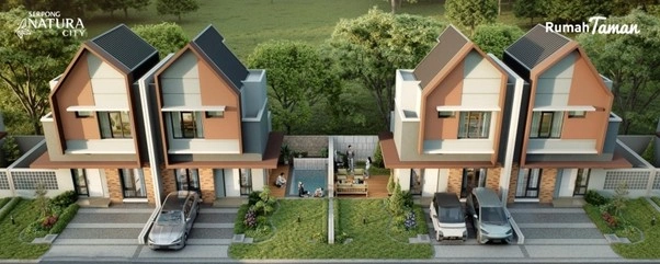 Contoh Fasad minimalis bernuansa asri dari Serpong Natura City