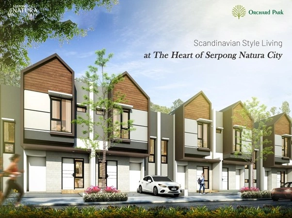 Contoh Fasad rumah gaya Scandinavian dari Serpong Natura City