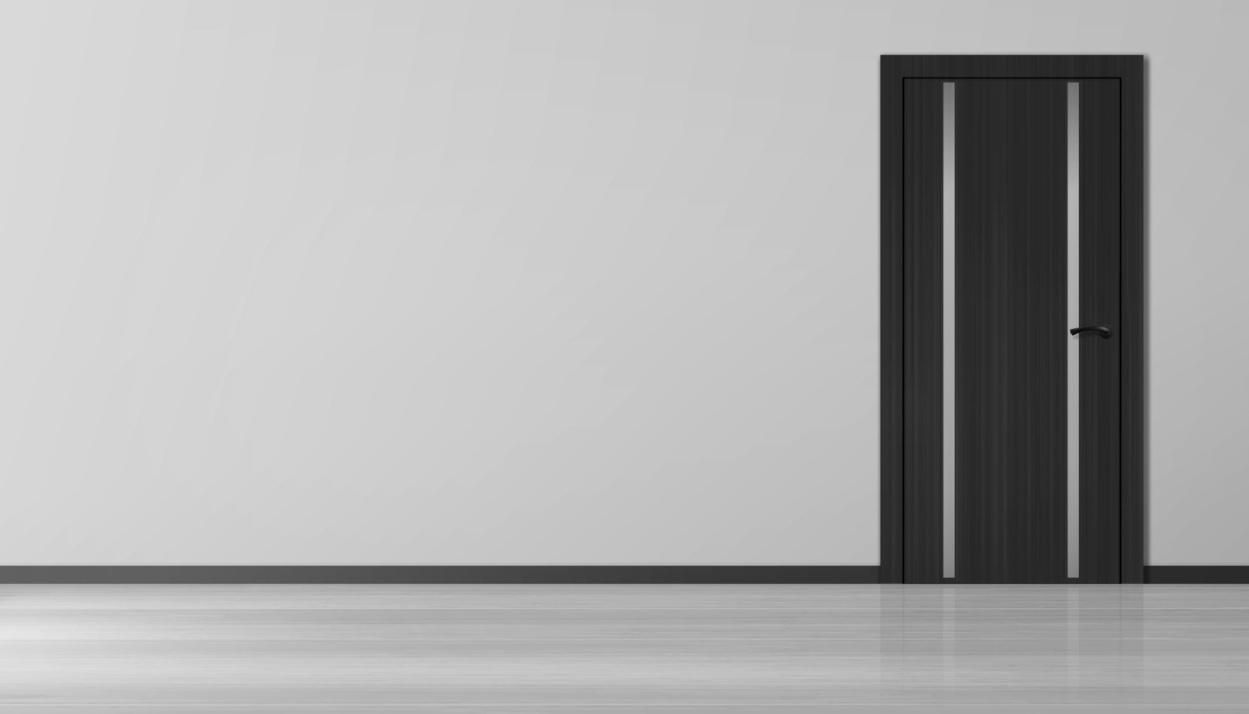 Pintu kamar mandi aluminium hitam ala Industrial