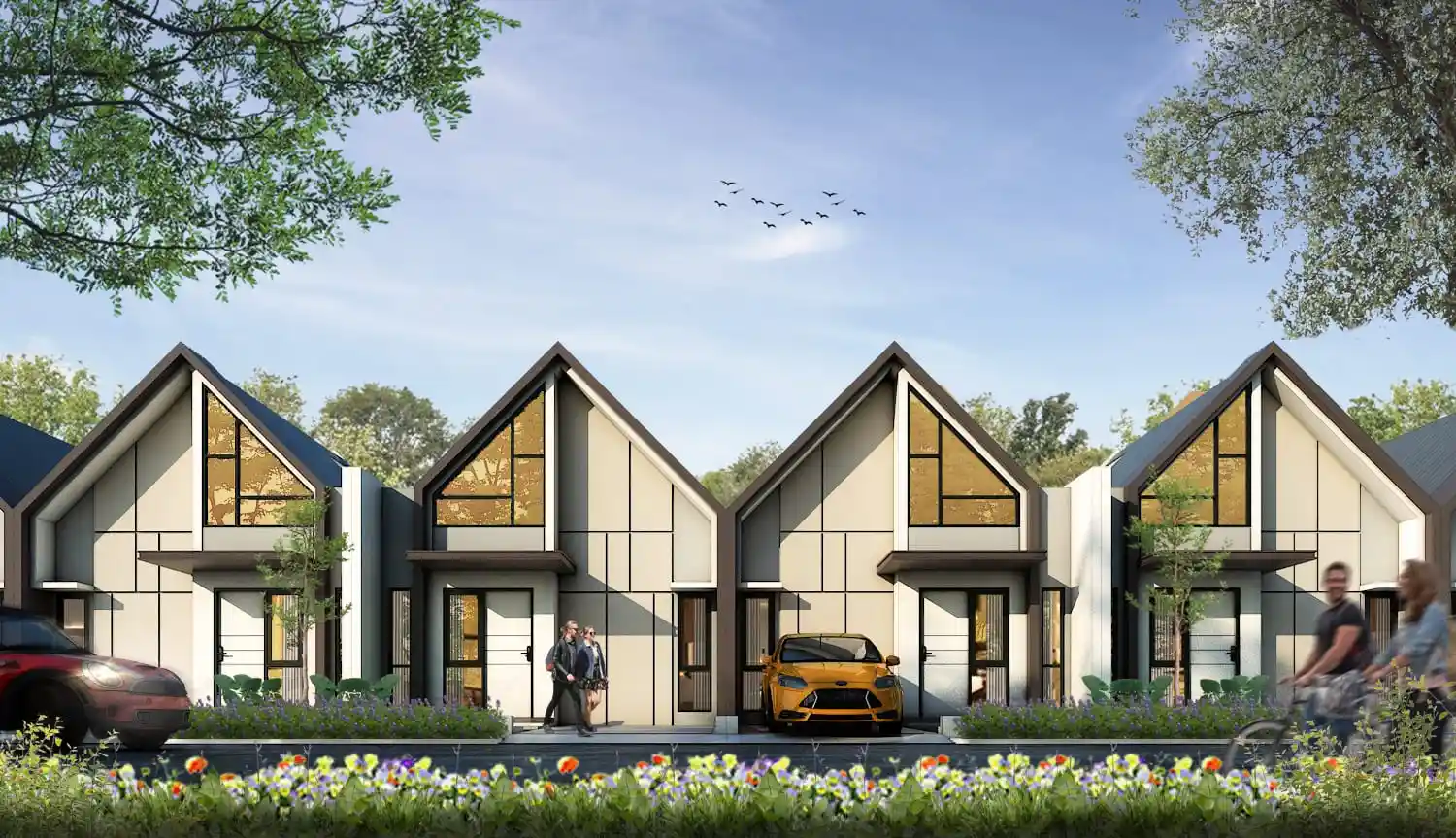 Rumah modern minimalis Cluster Fidelia