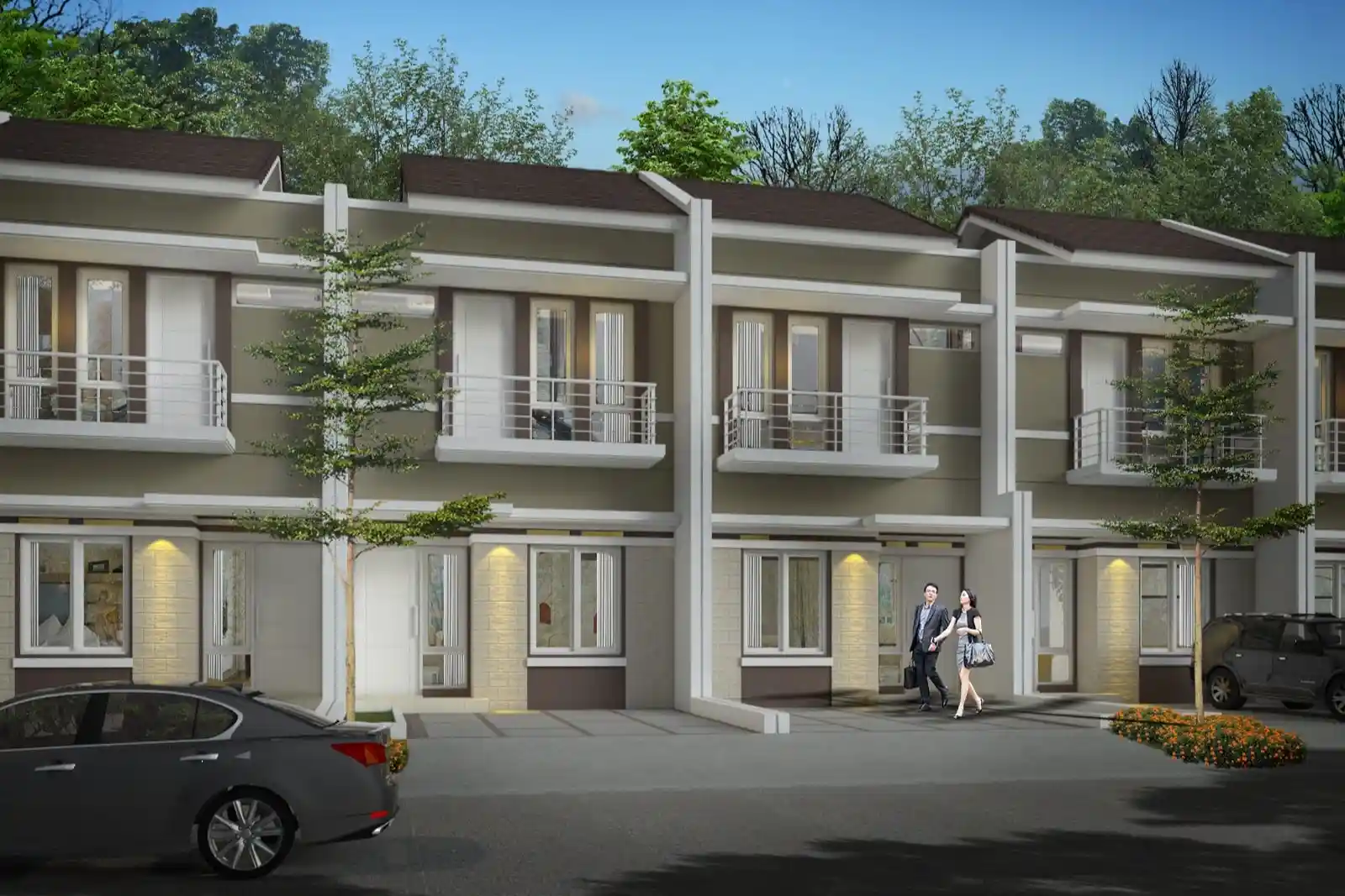Contoh Rumah Modern Minimalis di Cluster Fidelia, Serpong Natura City