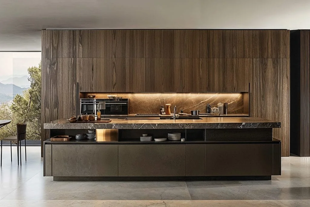 Dapur Minimalis dengan Penyimpanan Tersembunyi